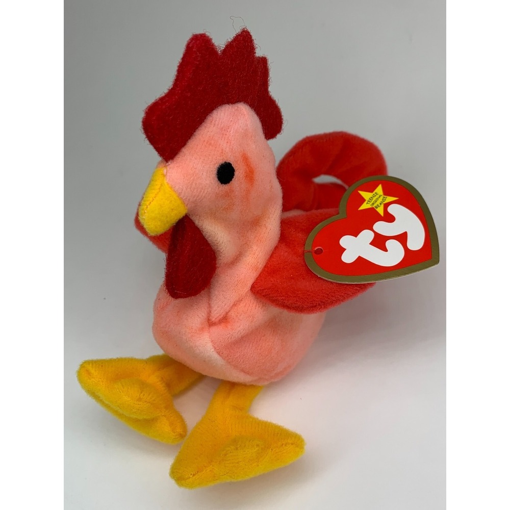 Strut - Rooster - Ty TEENIE Beanie Baby 1999 McDonalds Stuffed Plush With Tags